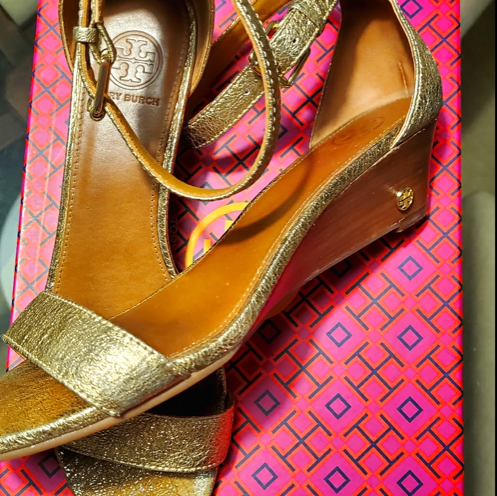 Tory Burch Metallic Sandals